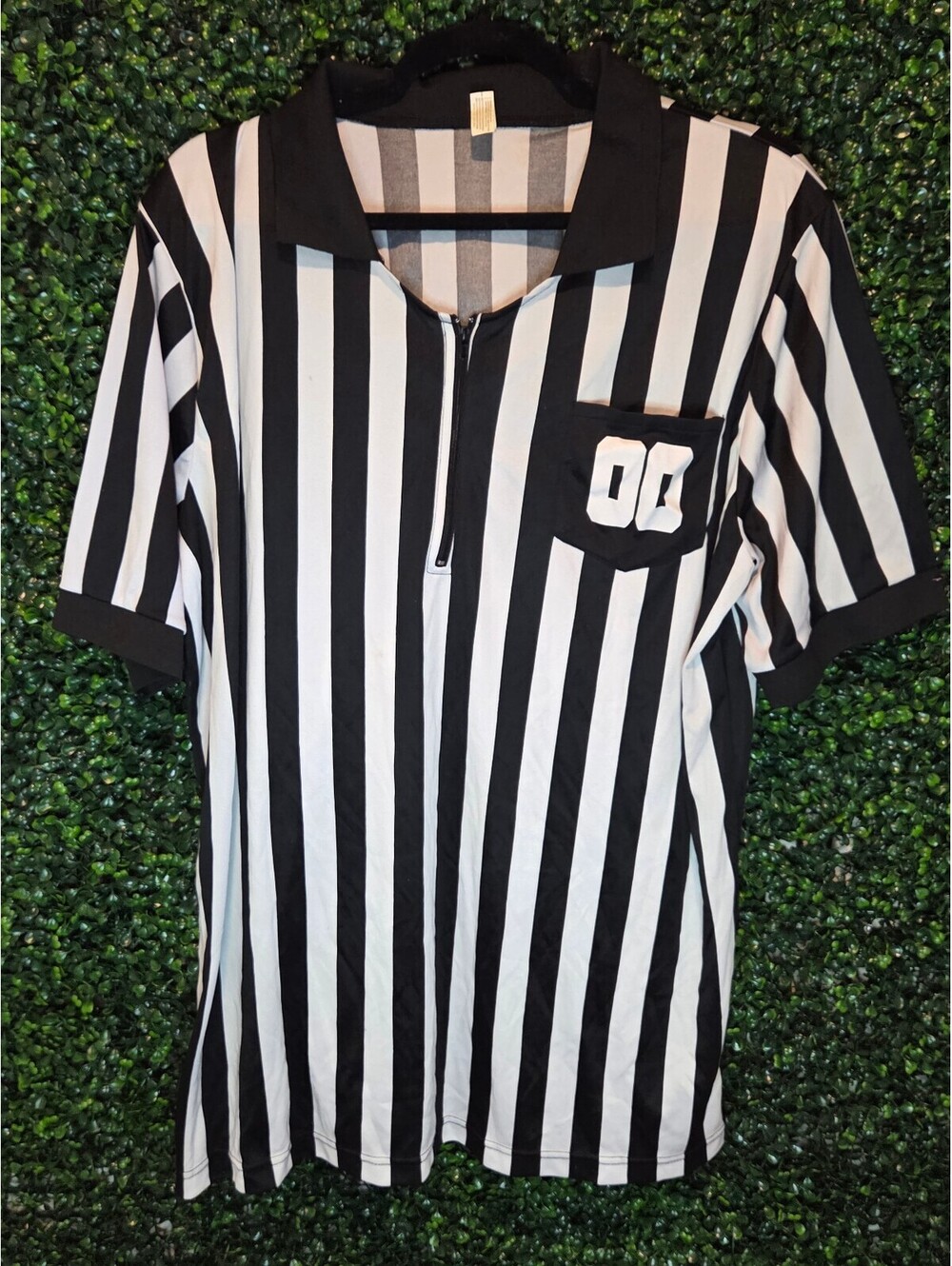 Amscan Striped Referee Costume Shirt size L